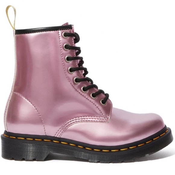 Dr. Martens Shoes - DR. MARTENS' VEGAN METALLIC PINK BOOTS Size 7